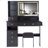 41" Large Size Left Drawer Desktop Vanity Table+Cushioned Stool Dresser Set, 2 AC+2 USB Power Station, Hair Dryer Stand, Extra Large Touch Control LED Mirror, 3-Color Switch, EPA, GCC, UL Certificate-1243316581