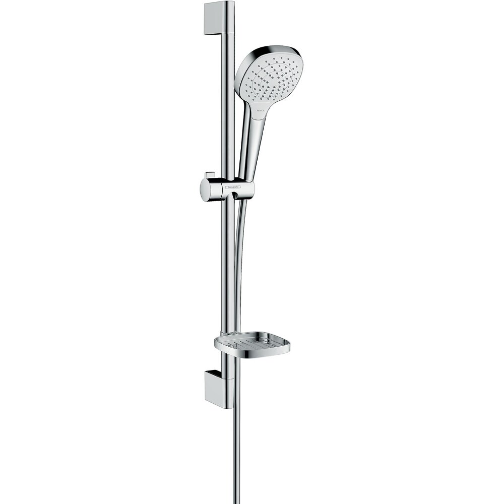 Hansgrohe Croma Select E Duschset Vario Mit Duschstange 65 Cm Und Seifenschale Weiß/Chrom