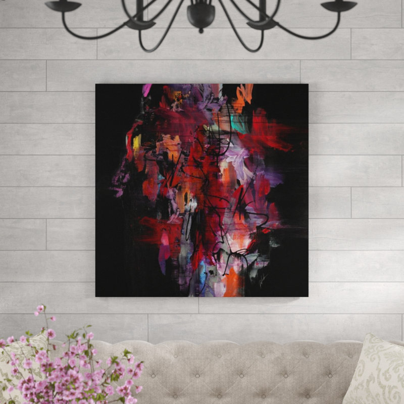 «Dark Passager» par Tom Potocki - Peinture, Extérieur, H 40 po x l 40 po x P 1,5 po