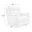 Fauteuil inclinable électrique capitonné de 42 po Julio avec appui-tête réglable et accoudoirs coussinés Julio-642499154