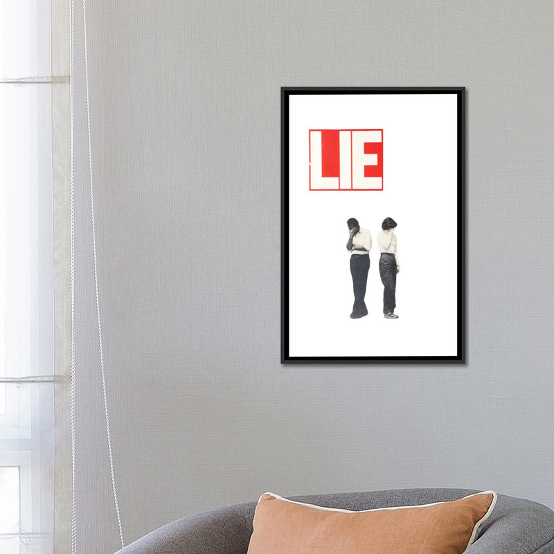 «Lie» par Richard Vergez - impression sur toile tendue, H 40 po x l 26 po x P 1,5 po, Toile tendue, Pas de tapis