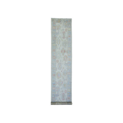 2'10"x16' Beige Color Afghan Angora Oushak Wool Hand Knotted Rug F5D27311F5504D8282A3DD91128C97F4