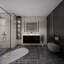 Meuble-lavabo mural double 47 po avec plateau en acrylique Boyu-1101821221