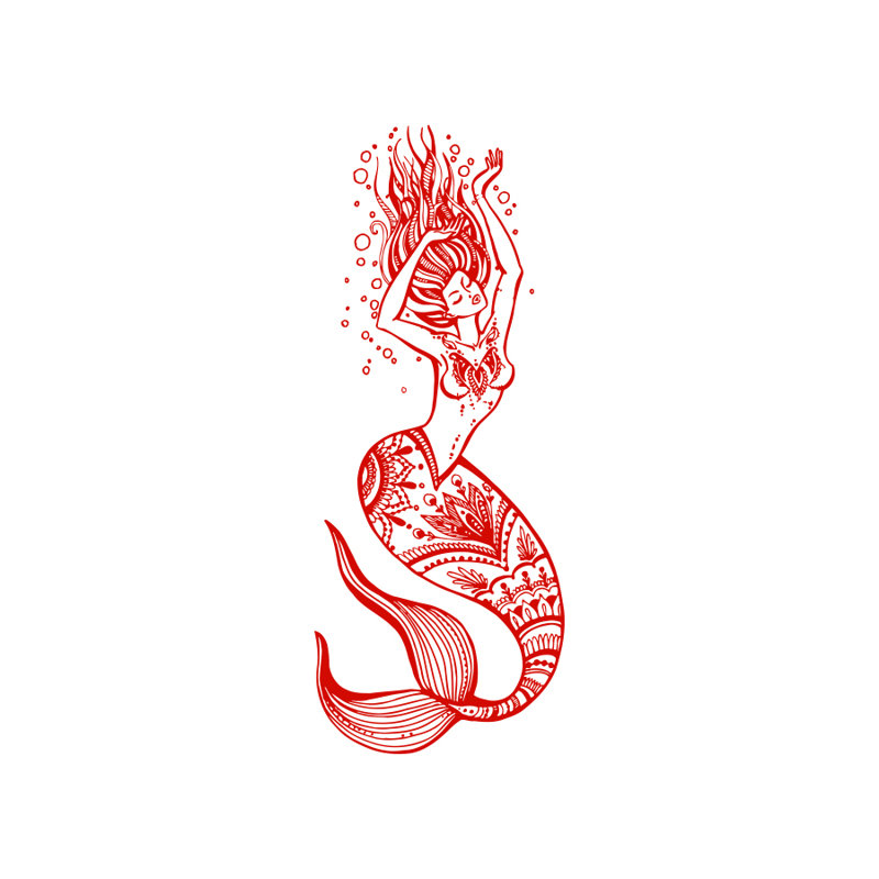 Fantasy & Sci-Fi Non-Wall Damaging Wall Decal, Red