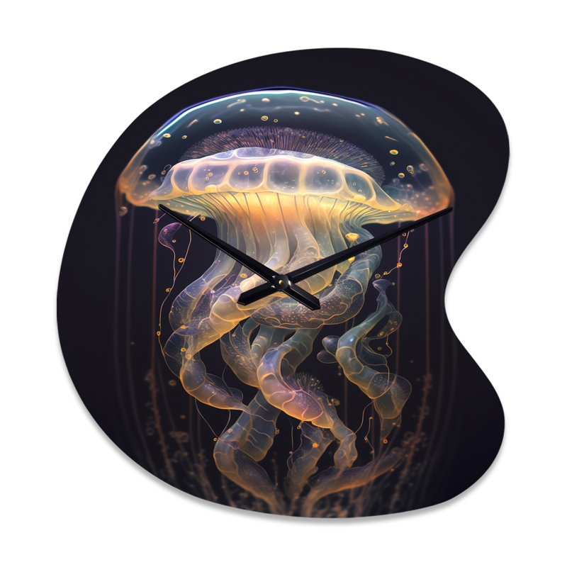 Horloge murale Jellyfish III - forme unique, Grand
