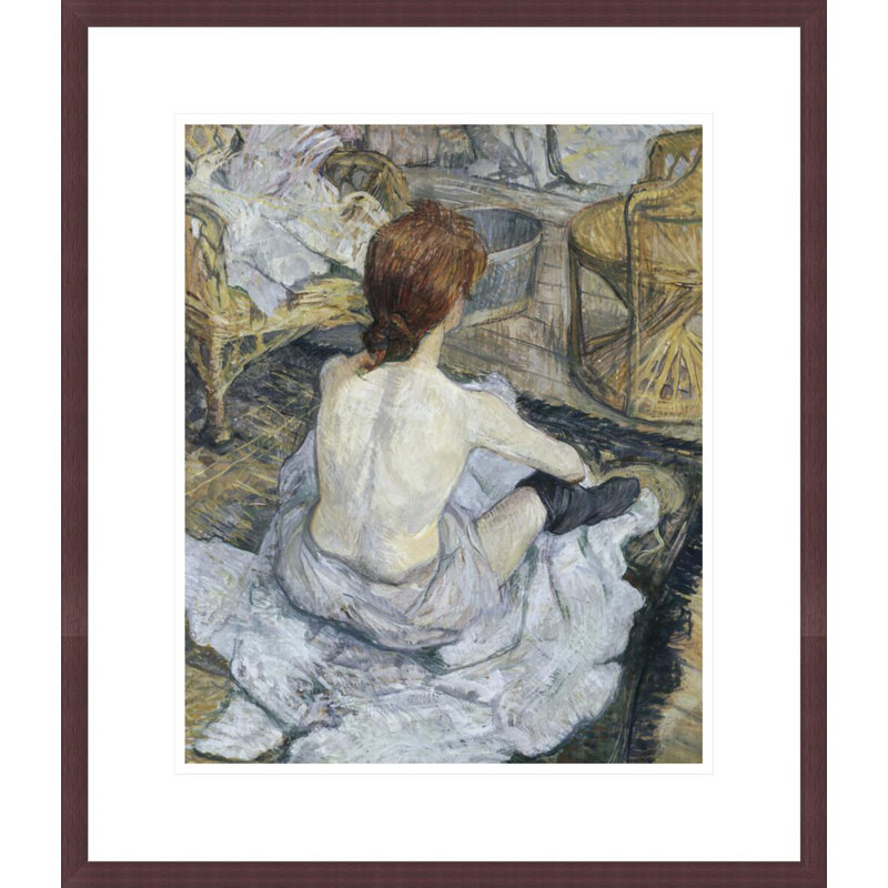 La toilette par Henri de Toulouse-Lautrec - Impression sur toile, H 20,57 po x l 17,75 po
