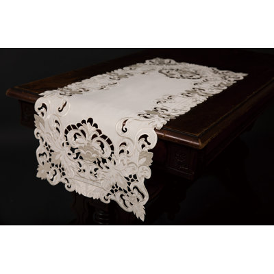 Jamin Embroidered Cutwork Table Runner