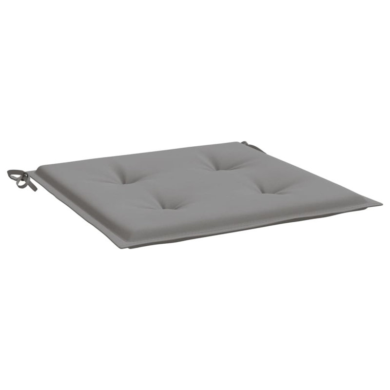 Chair Cushion Set of 4 Gray Oxford Fabric with Foam Fiber Outdoor Seat Cushions, Gray, 19.7" H x 19.7" W x 1.2" D