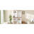 Spacious 2 Piece Mdf Bookcases, Modern Walnut White Storage For Home
