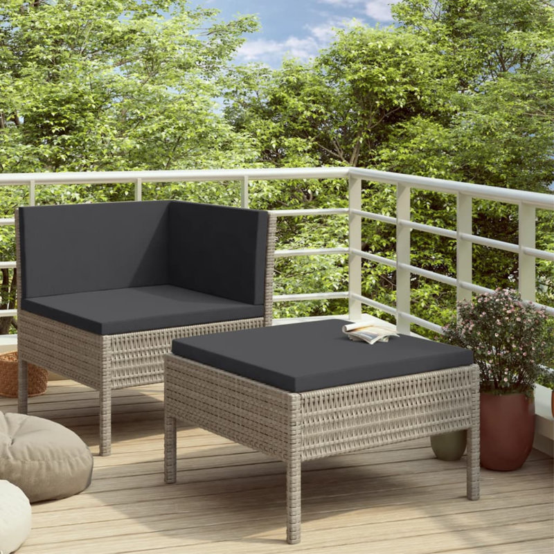Peder Patio Chair, Anthracite, Gray