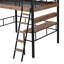 Lit mezzanine en métal avec bureau intégré