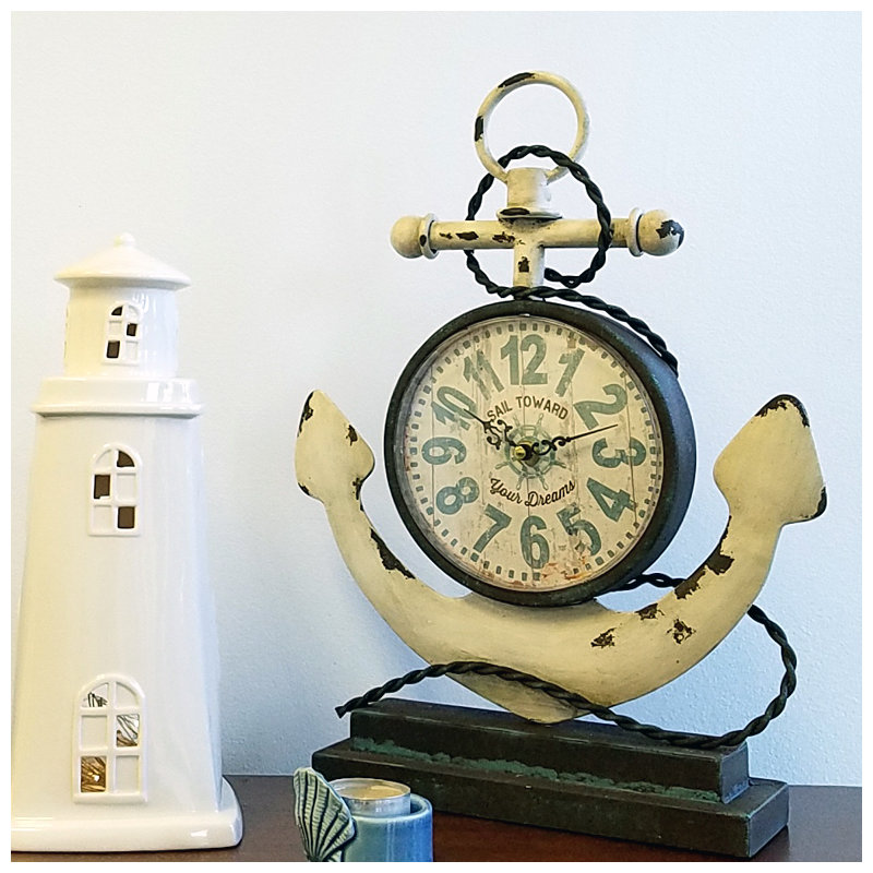 Horloge de table en métal
