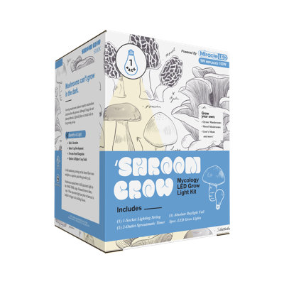     Miracle LED 1-Socket MUSHROOM GROWING KIT Full Spectrum with Sproutmatic Timer (Single Pack)