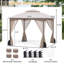 Pavillon de jardin avec moustiquaires 4 portes de sable à fermeture à glissière pour l'extérieur-115098614-115098617