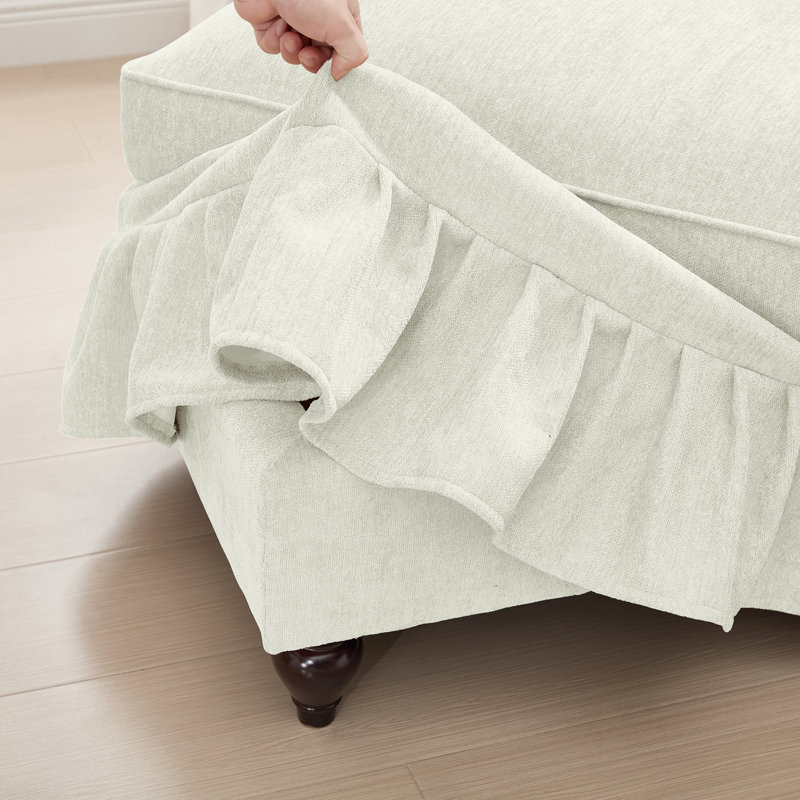 Ensemble de canapé modulaire classique 2 pièces avec volants amovibles et pieds fuselés, parfait pour la flexibilité et le style du salon.