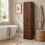 Grande armoire de rangement pour salle de bain avec 6 tablettes et 6 tablettes latérales, rangement autoportant avec portes et 2 tablettes réglables-17524133