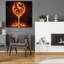 «Wine Glass Flame Abstract» par Rey Klimt, art mural en verre acrylique-77296653