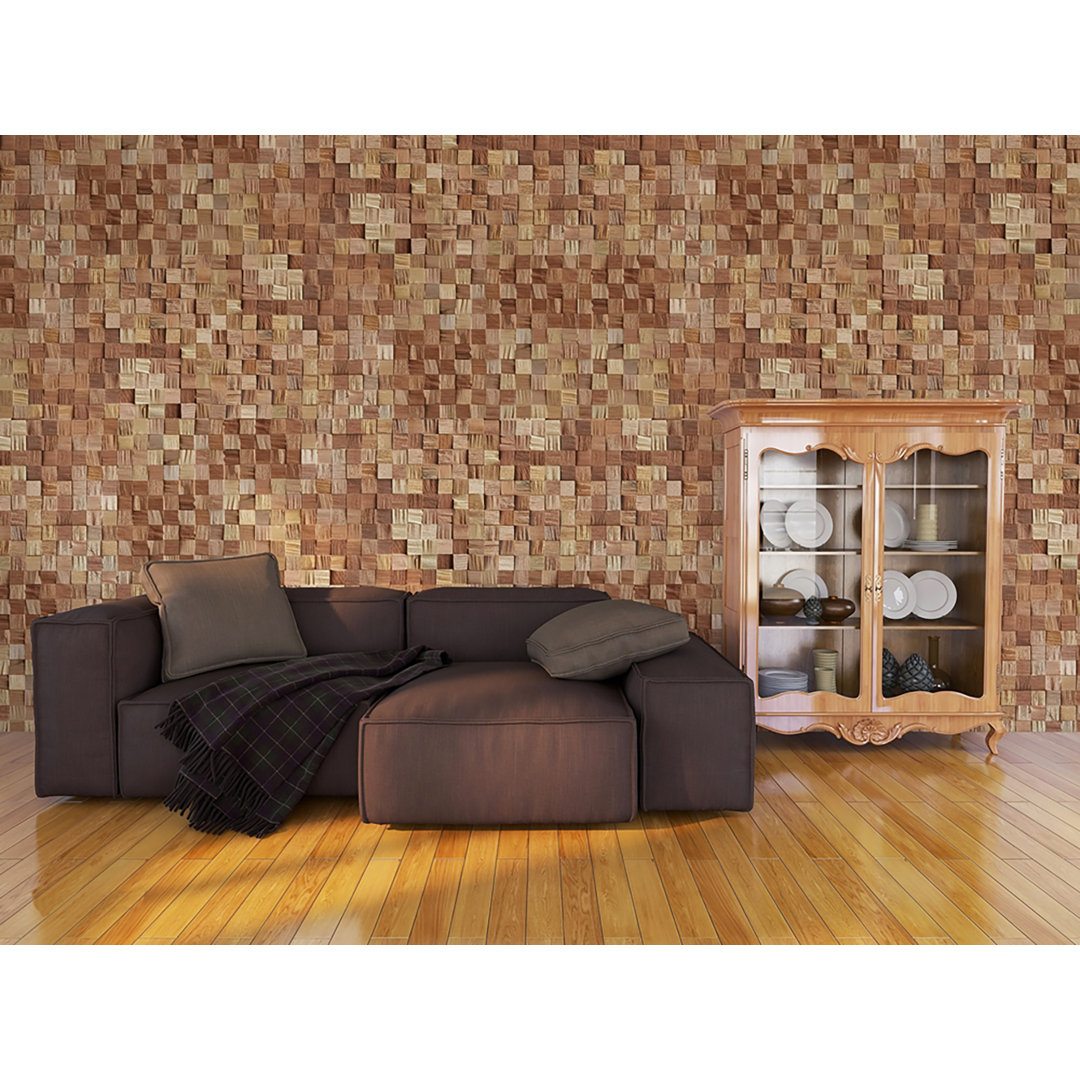 14.17'' x 14.17'' Wall Paneling in Brown (8-pack) (Set of 8) Wallscapes