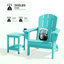Ensemble de chaises Adirondack en plastique 5 pièces avec table d'appoint et repose-pieds Dalson-95981045