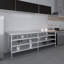Table en acier inoxydable 30 po x 96 po avec trois tablettes inférieures
