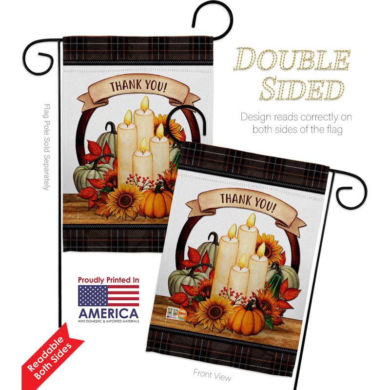 Double Sided 18.5 in. H x 13 in. W Polyester Garden flag