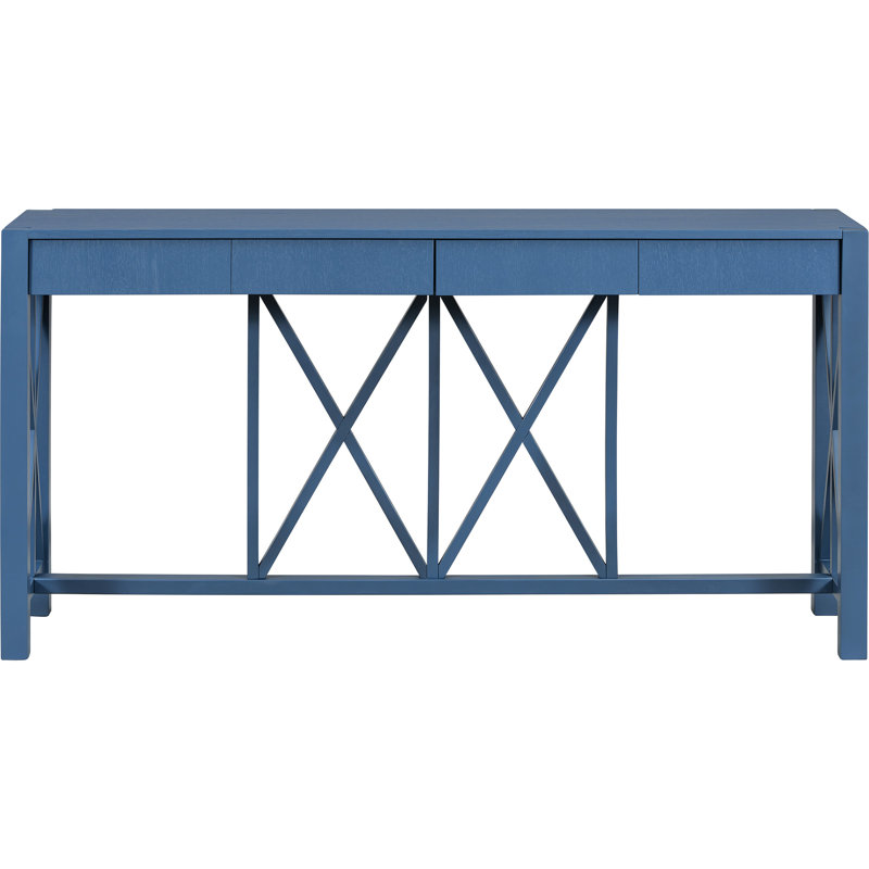 60-Inch Veneer Bedroom Table With 4 Spacious Drawers, Design, Open Base For Console Table, Modern , Storage Kitchen