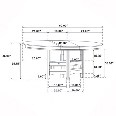 Hester Extension Counter Dining Table