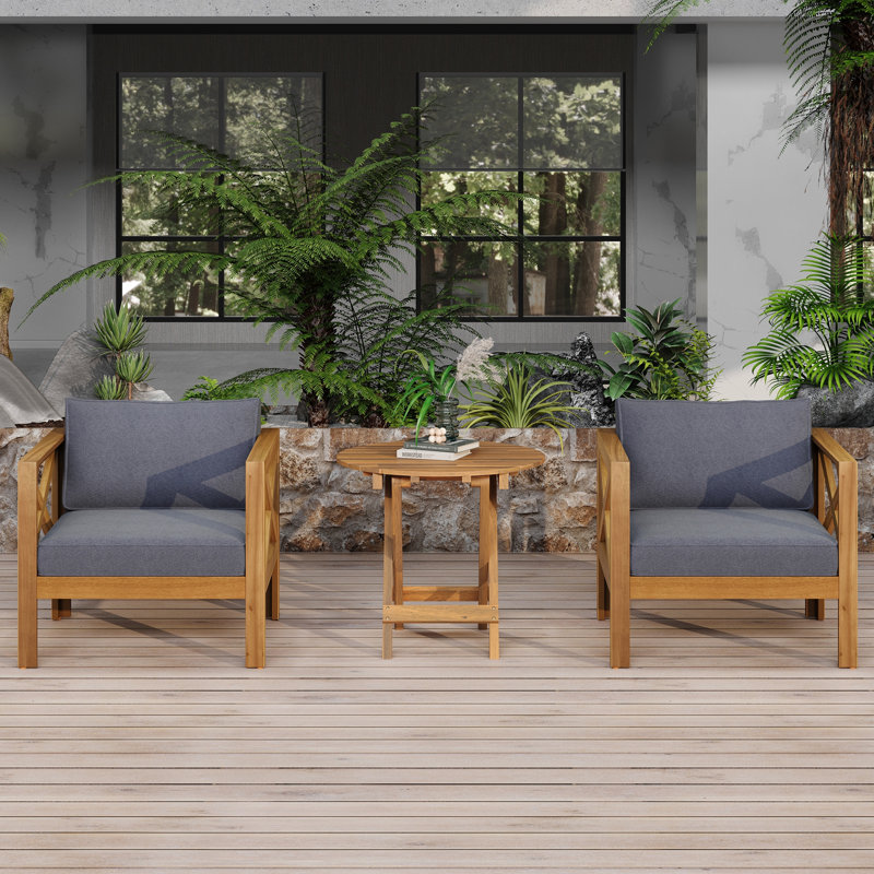 Ensemble de conversation pour patio, Gris foncé