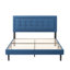 Grand lit plateforme tapissier, cadre de chambre à coucher facile à assembler, bleu foncé-129604070