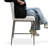 Corrinne Hammered Forged Steel Upholstered Counter Height Solid Back Chair-1698230748