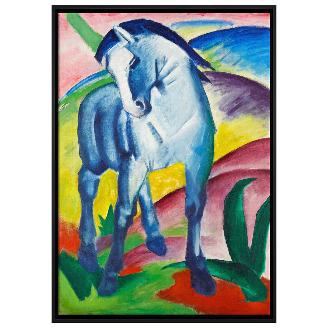 Gerahmtes Leinwandbild Blue Horse von Franz Marc