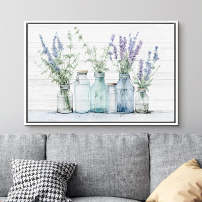 Reproduction botanique moderne sur toile