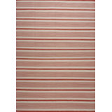 Striped Area Rug in Red/Cream