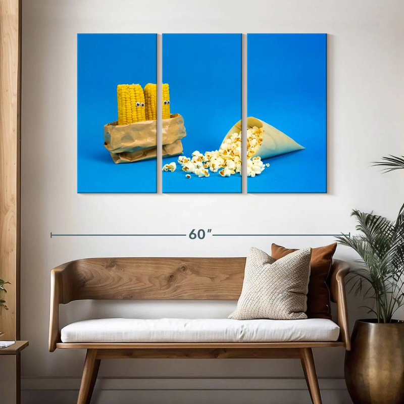 Corncobs And Popcorn, 32" H x 50" W