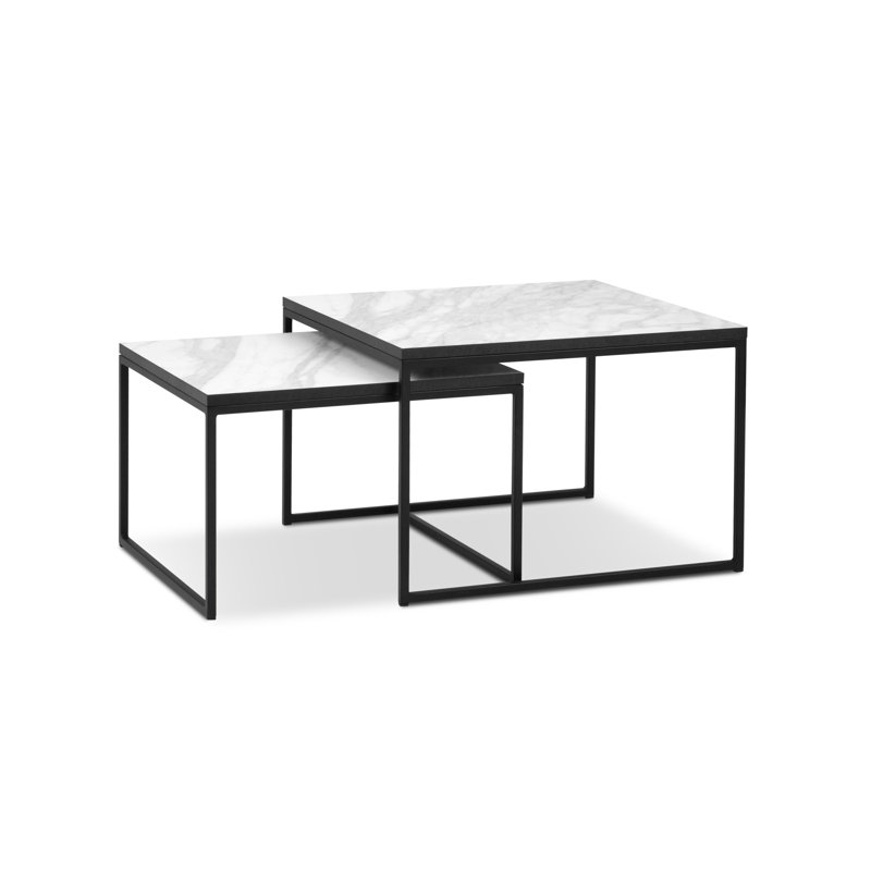 Autryville Sled Coffee Table, White Venato
