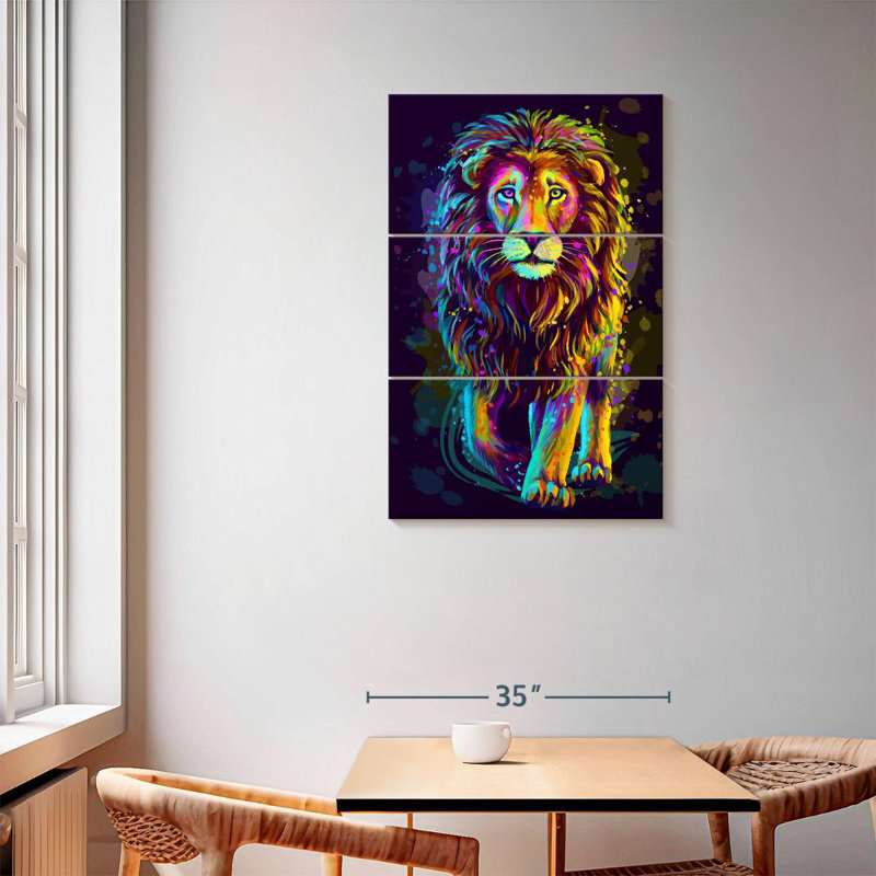 Brampt Colorful Lion, 57" H x 36" W
