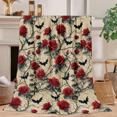 Couverture gothique Jeté gothique en flanelle super douce et moelleuse pour les garçons, les filles, les hommes, les femmes et les adultes