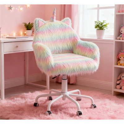 Chaise de bureau Rainbow Fuzzy Unicorn