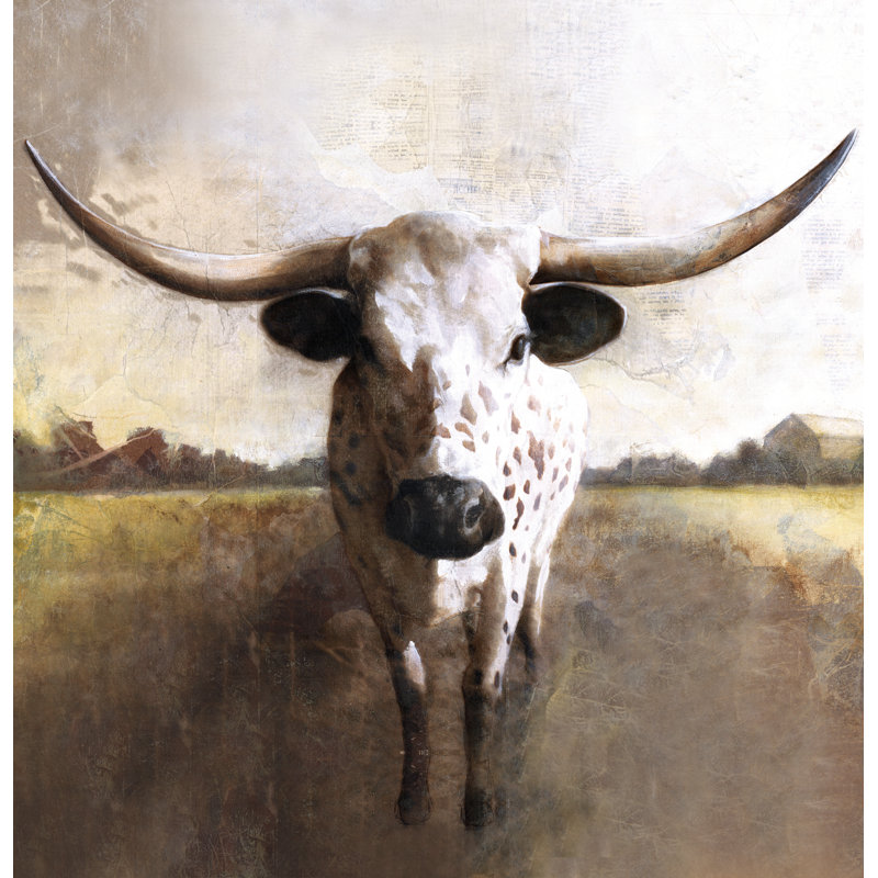 Spotted Cow - Painting Print, 91 cm H x 61 cm W, Wrapped Canvas
