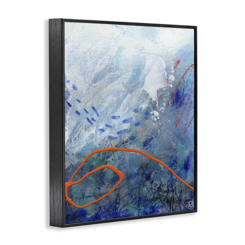 Dessous de monde sous-marin, giclée par Laura Gibson, H 14 po x l 11 po, Giclée encadrée noir minuit
