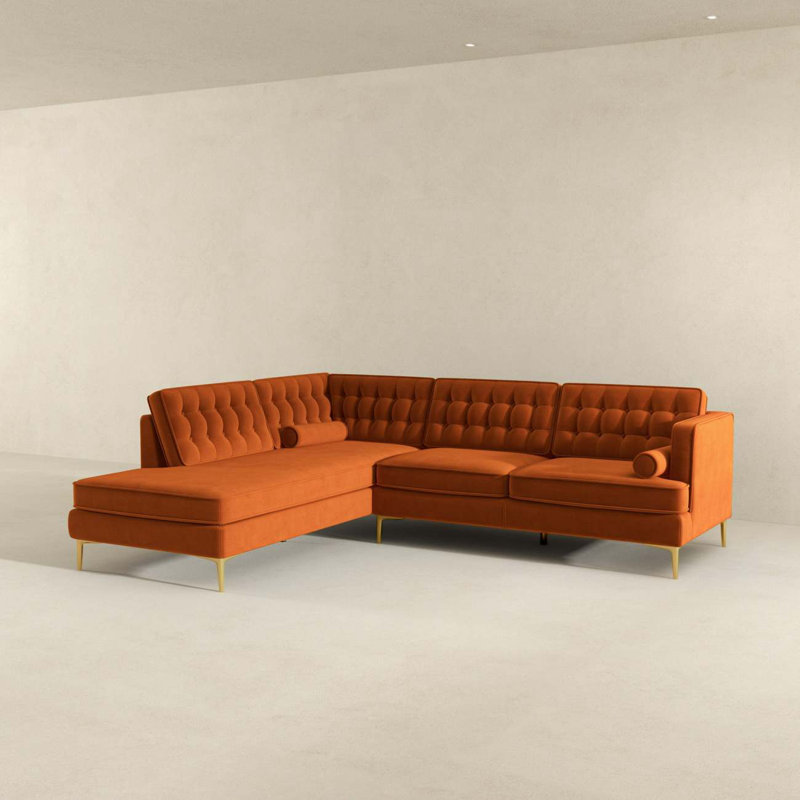 Canapé modulaire Century, Lin orange