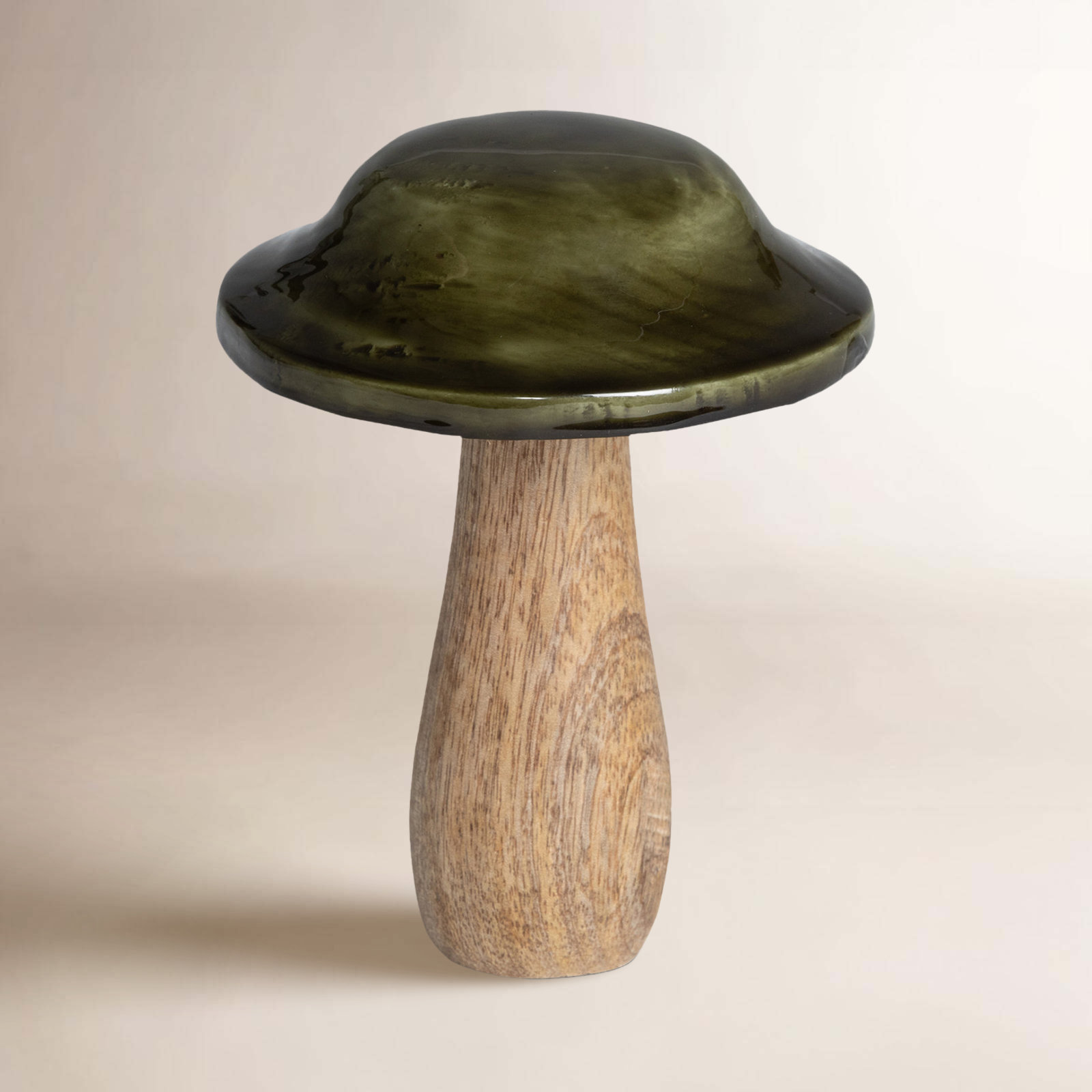 Wooden Mushroom Accent