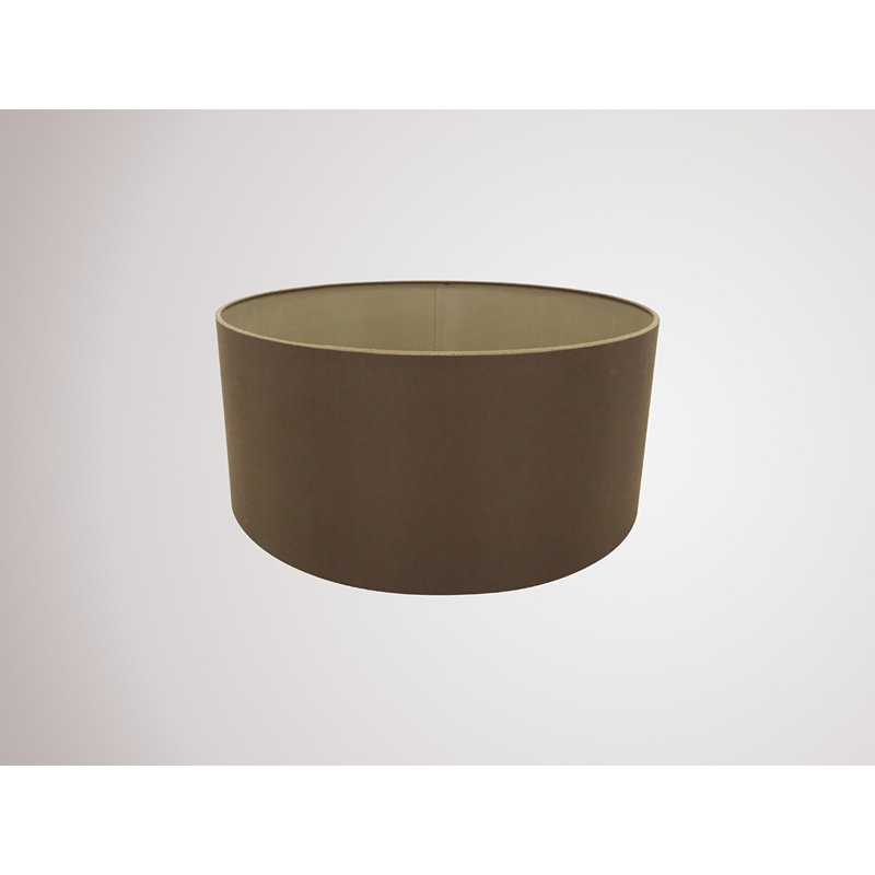 Cotton Drum Lamp Shade, Raw Cocoa, 20cm H x 50cm W x 50cm D