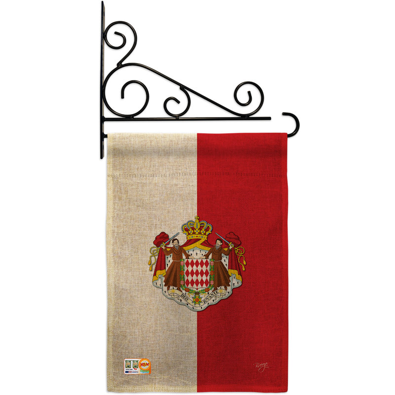 En toile jute à 2 côtés, de 19 à 13 po monaco drapeau de jardin