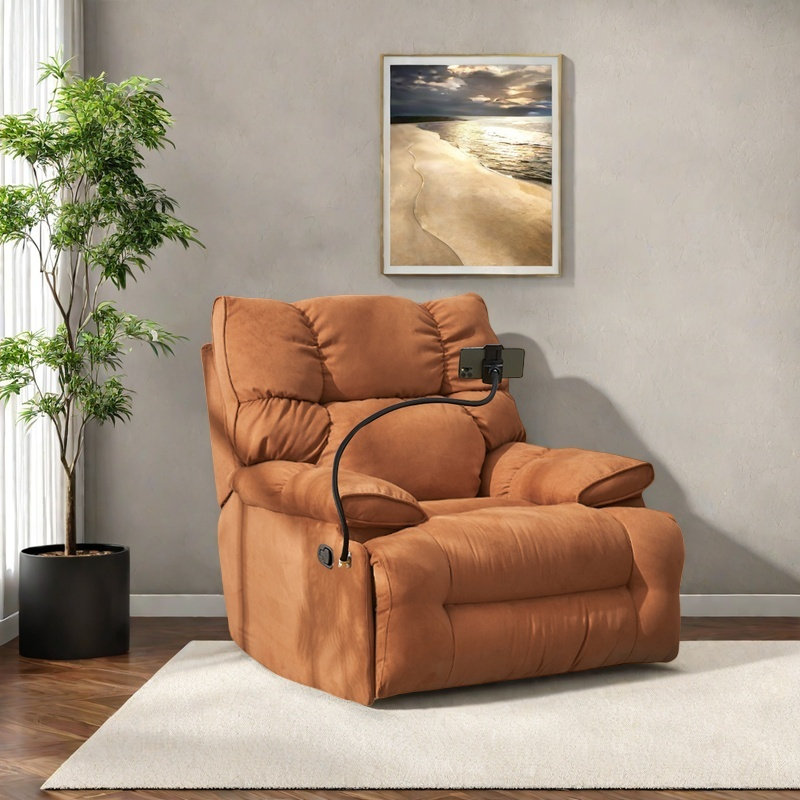 Comfortable and exquisite solid wood chair, Orange