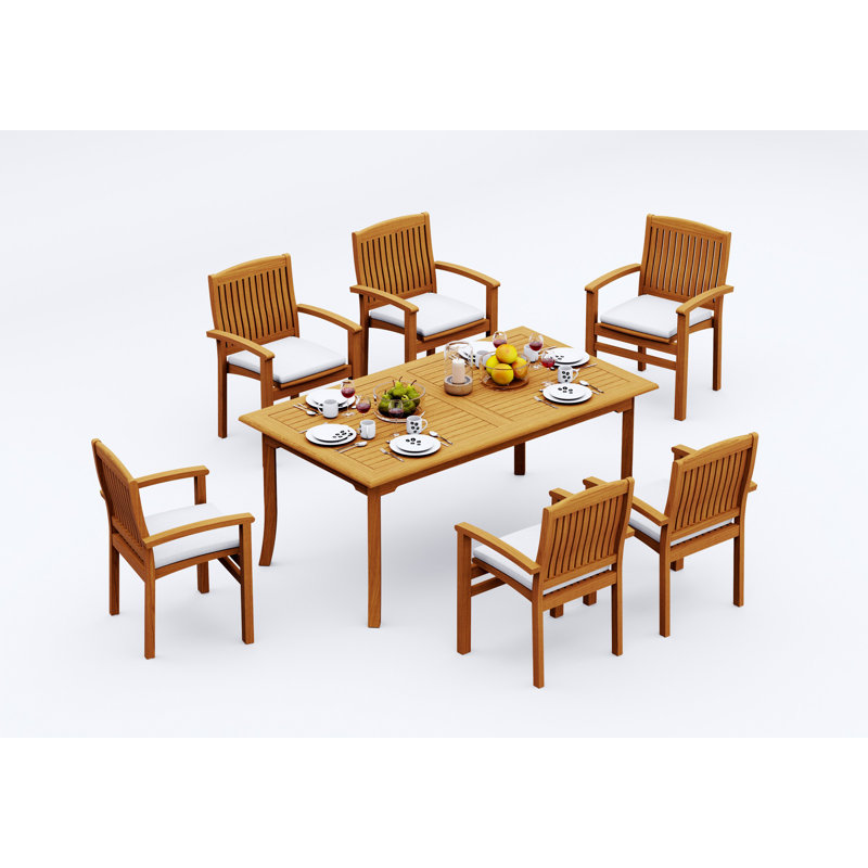 Ensemble repas d'extérieur Wave, 6, H 30 po x l 71 po x P 35,5 po