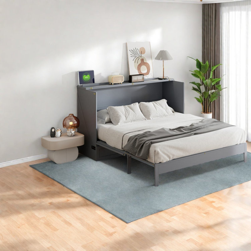 Lits en bois peu encombrants avec tiroirs de rangement, style moderne