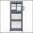 Wood Bird Cage With Universal Wheels-Gray