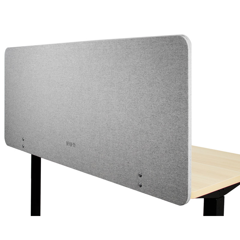 Gray Acoustic Clamp-on Desk Privacy Panel 60" x 24"