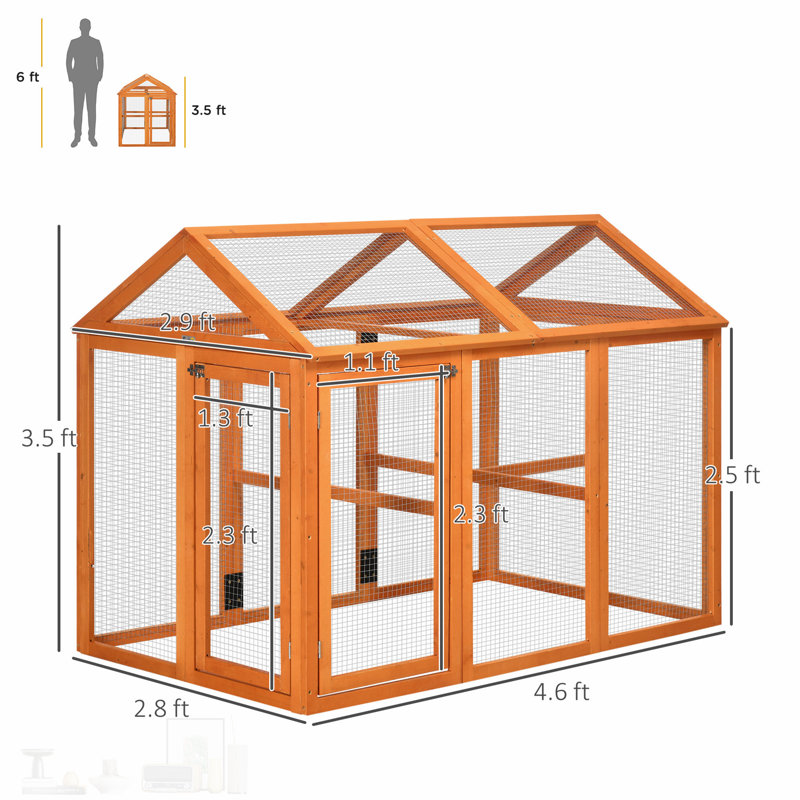 Versatile Wooden Chicken Coop with Spacious Run, Easy Access, and Modular Design for Outdoor Use